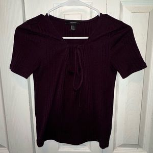 Maroon/Purple Forever 21 tie top.